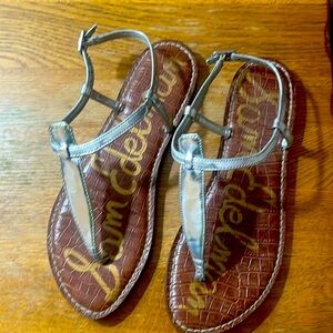 T-strap Sandal by Sam Edelman, Silver